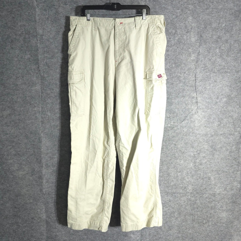 Tommy Hilfiger Cargo Pants Mens 38x34 Khaki Beige Straight‎ Leg Casual Pockets